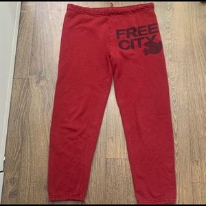 FREECITY Red Sweatpants